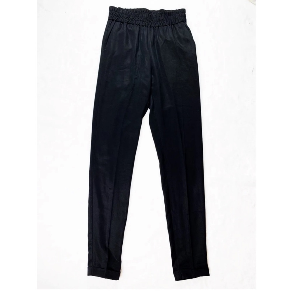 Soft Surroundings Black Pull On Pants Tall XS Lyocell Elastic Waist